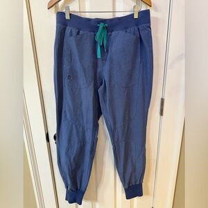 FIGS Zamora Scrub Pants Joggers Pants Women's Size Large Blue Gray Technical